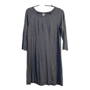 J. Jill Gray 3/4 Sleeve Modal Cotton Blend Dress Size Medium Petite